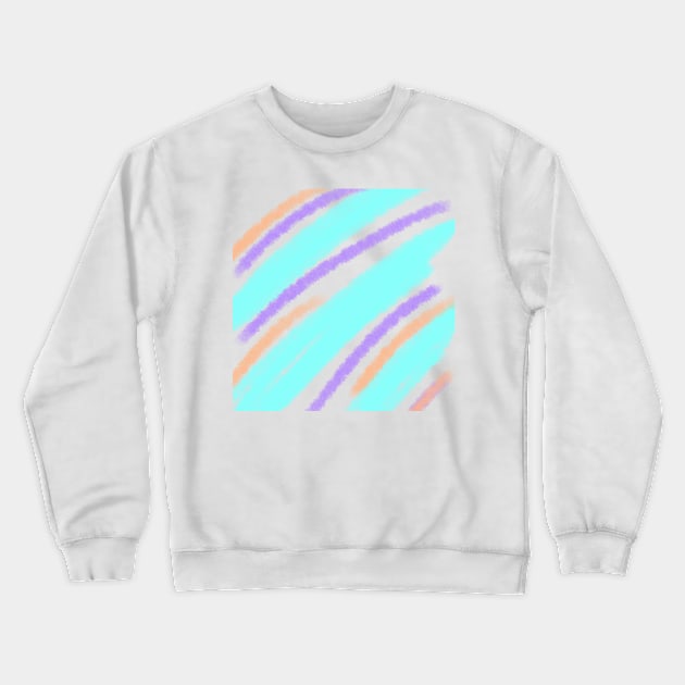 Blue purple watercolor lines art Crewneck Sweatshirt by Artistic_st